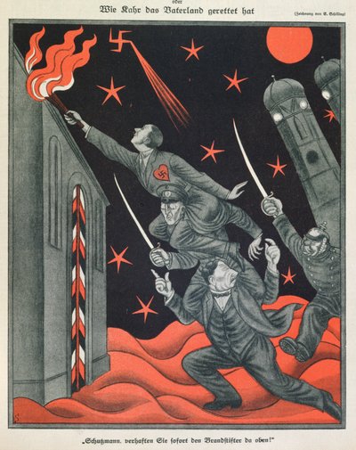 La progressione di Hitler, illustrazione da Simplicissimus da Erich Schilling