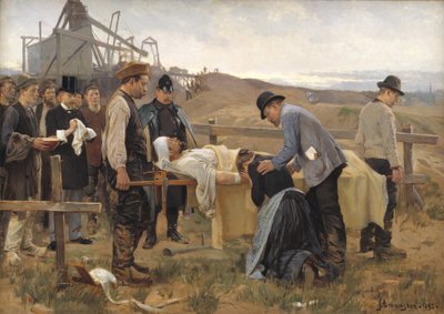 Un operaio ferito da Erik Henningsen