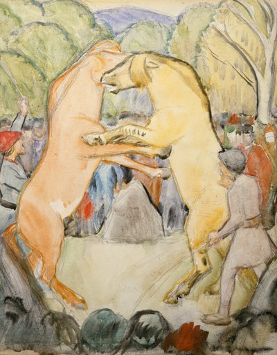 Lotta di cavalli da Erik Theodor Werenskiold