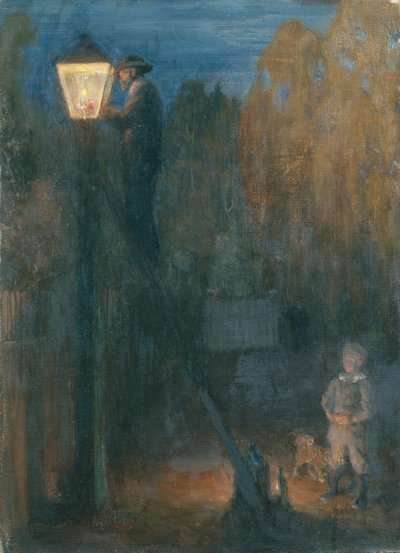Accenditore di lampade da Erik Theodor Werenskiold