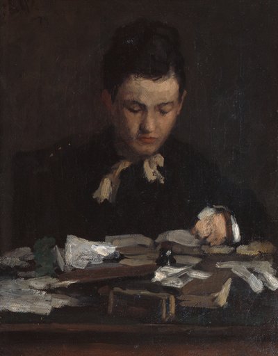 Ragazza che legge da Erik Theodor Werenskiold