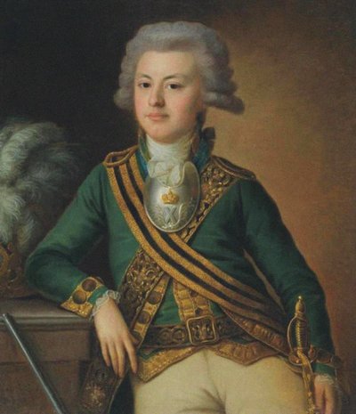 Ritratto di Yakov Ivanovich Likhachov, Podporuchik del Reggimento delle Guardie della Vita di Semyonovsky, 1792 da Ermolay Dementyevich Kamezhenkov
