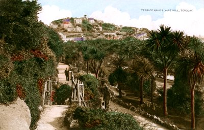 Passeggiata sulla terrazza e Vane Hill, Torquay, Devon, inizio XX secolo da Ern Bishop