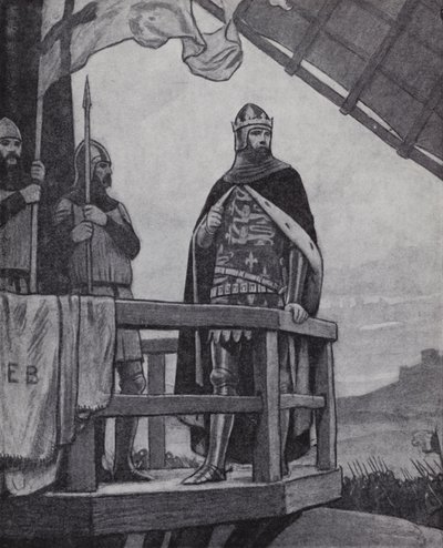Re Edoardo III alla battaglia di Crécy, Francia, 26 agosto 1346 da Ernest (after) Board