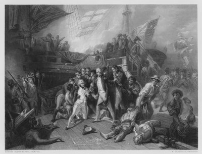 La morte di Nelson da Ernest (after) Slingeneyer