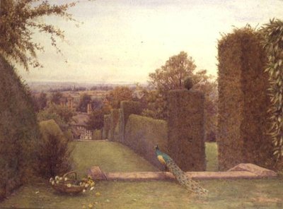 Chiesa di Abberton da Rous Lench Court da Ernest Arthur Rowe