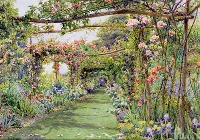 La pergola delle rose, Blackhurst House, Tunbridge Wells, Kent da Ernest Arthur Rowe