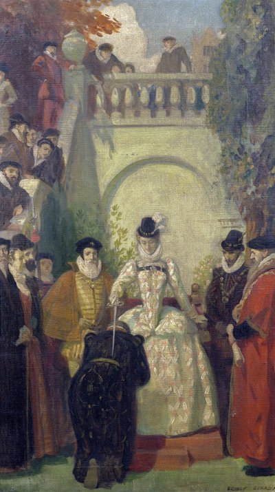 La regina Elisabetta I nomina cavaliere Sir John Young da Ernest Board
