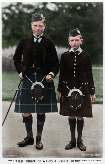 Il Principe di Galles e il Principe Enrico, c1910 da Ernest Brooks