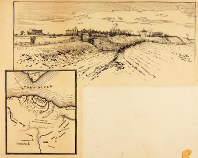 Aspetto attuale del trinceramento britannico a Yorktown da Ernest C. Peixotto