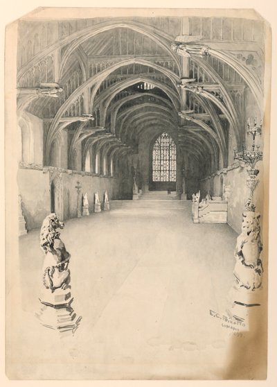 Interno della Westminster Hall da Ernest Clifford Peixotto