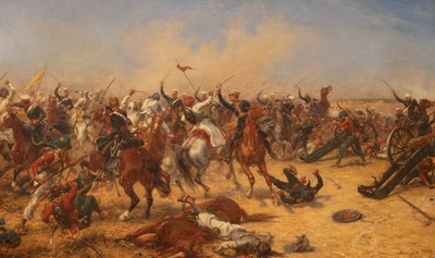 La battaglia di Moodkee, 18 dicembre 1845 da Ernest Crofts