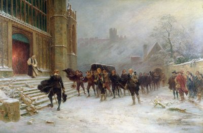 Il funerale di Re Carlo I - Cappella di San Giorgio, Windsor nel 1649 da Ernest Crofts