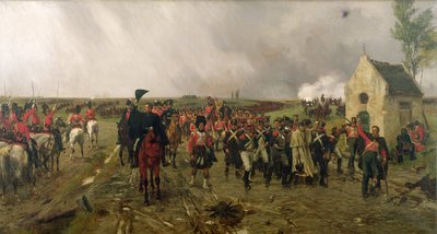 La marcia di Wellington da Quatre Bras a Waterloo da Ernest Crofts