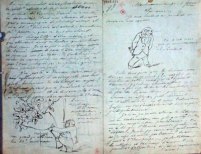 Lettera illustrata a Paul Verlaine, 3 marzo 1881 da Ernest Delahaye
