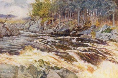 Pesca al salmone sul Ken, un momento critico da Ernest Edward Briggs