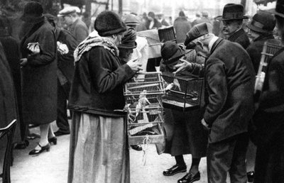 Un gruppo di acquirenti di canarini, Parigi, 1931 da Ernest Flammarion