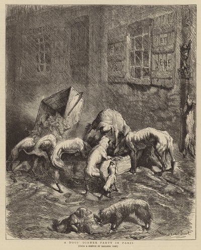 Cena di cani a Parigi da Ernest Henry Griset