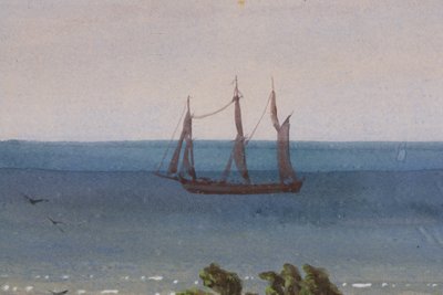 (dettaglio) del Trittico di un Atollo, 1871 da Ernest Henry Griset