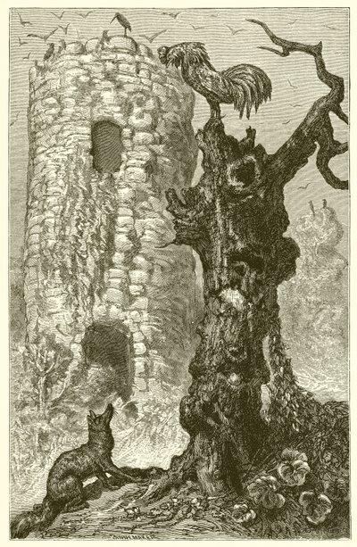 Il gallo e la volpe da Ernest Henry Griset