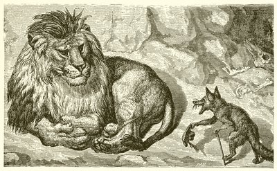 La volpe e il leone da Ernest Henry Griset