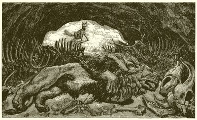 La volpe e il leone malato da Ernest Henry Griset