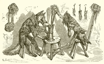 La volpe e la cicogna da Ernest Henry Griset