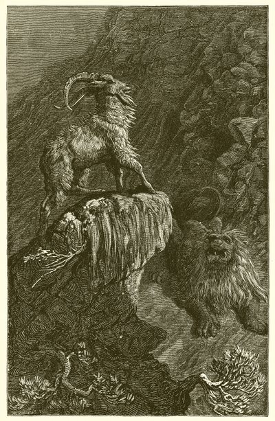 La capra e il leone da Ernest Henry Griset