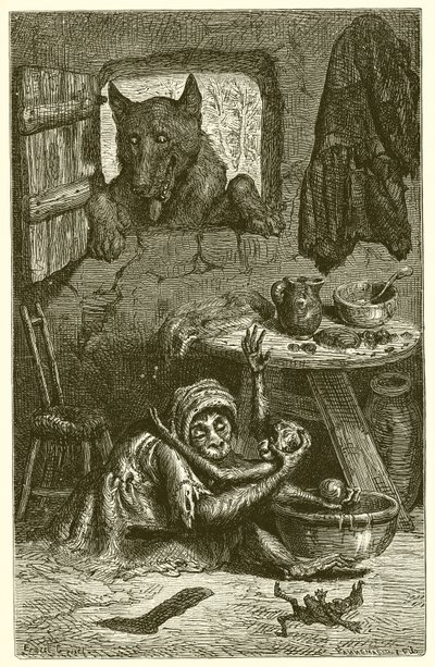 La nutrice e il lupo da Ernest Henry Griset