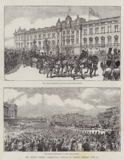 Festival di ringraziamento per il Giubileo della Regina a Londra, martedì 21 giugno da Ernest Henry Griset