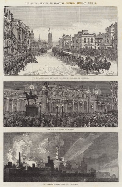 Festival del Ringraziamento per il Giubileo della Regina a Londra, martedì 21 giugno da Ernest Henry Griset