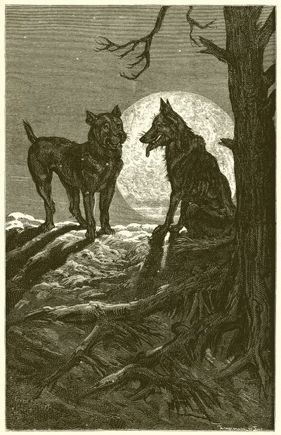 Il lupo e il mastino da Ernest Henry Griset