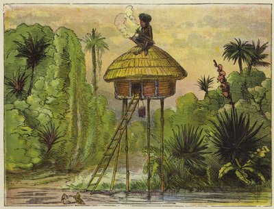 Questo è il Re di Ashantee, seduto così comicamente da Ernest Henry Griset