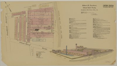 Frankford Ave. e Wheatsheaf Lane, Hexamer General Surveys, 1895 da Ernest Hexamer