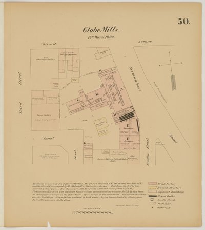 Girard Ave, Germantown Rd, 3rd St e Canal Street, Hexamer General Surveys, 1867 da Ernest Hexamer