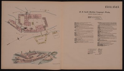 H.B. Smith Machine Companys Works, Smithville, Burlington, New Jersey, Hexamer General Survey, 1881 da Ernest Hexamer