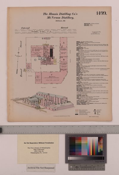 Hannis Distilling Co.s Mount Vernon Distillery, Maryland, Hexamer General Surveys, 1880 da Ernest Hexamer