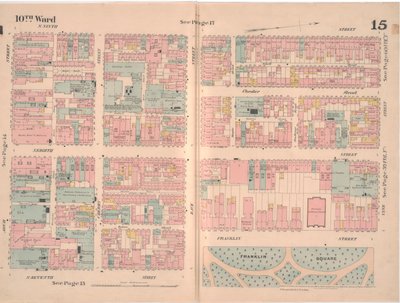 Mappa assicurativa della città di Filadelfia; volume 2, tavola 15, 1887 da Ernest Hexamer