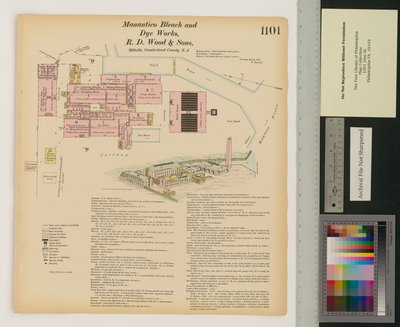 Manantico Bleach and Dye Works, Hexamer General Surveys, Volume 12, Plate 1101 da Ernest Hexamer