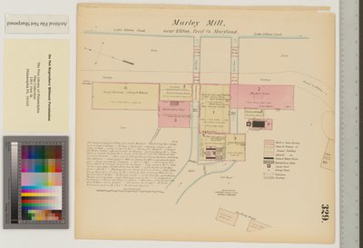 Marley Mill, Little Elkton Creek, Maryland, Hexamer General Surveys, 1867 da Ernest Hexamer
