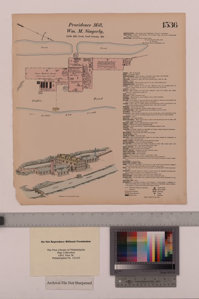 Providence Mill, Fair Hill, Maryland, Hexamer General Surveys, 1882 da Ernest Hexamer