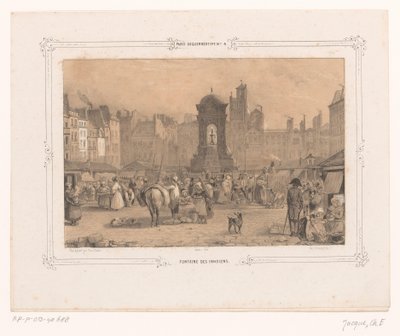 Veduta della Fontaine des Innocents a Parigi da Ernest Jaime