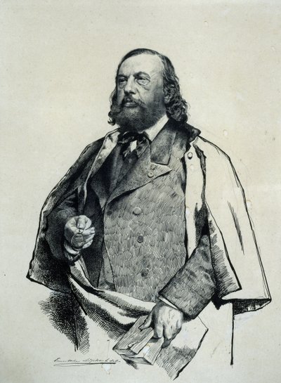 Ritratto del poeta Théophile Gautier da Ernest Karlovich Liphart