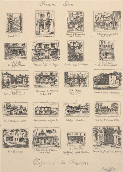 Prima serie, classificazioni delle incisioni da Ernest Laborde