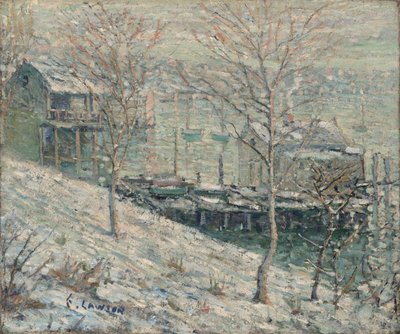 Scena invernale sul fiume Harlem da Ernest Lawson