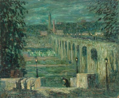 Ponte Alto di Notte, New York City, c. 1910-1920 da Ernest Lawson