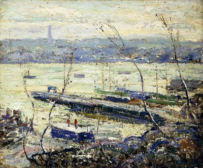 Sul fiume Hudson da Ernest Lawson