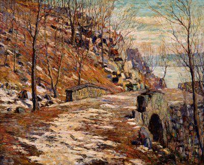 Strada giù per le Palisades da Ernest Lawson