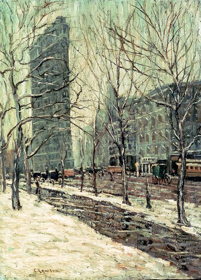 Il Flatiron Building, New York, c.1903-05 da Ernest Lawson