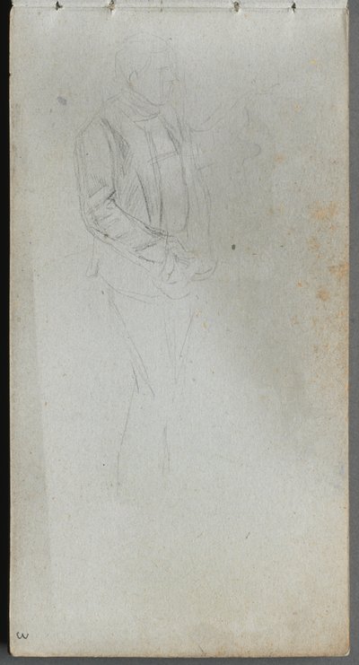 Taccuino, pagina 03: Studio di figura da Jean Louis Ernest Meissonier